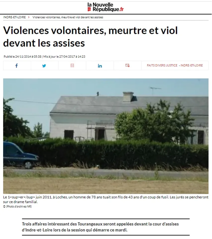 La Nouvelle République - Violences volontaires, meurtre et viol devant les assises - Maître Germain YAMBA
